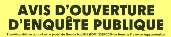 Terre de Provence Agglomération : enquête publique