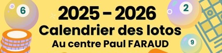 Calendrier des lotos 2025/2026